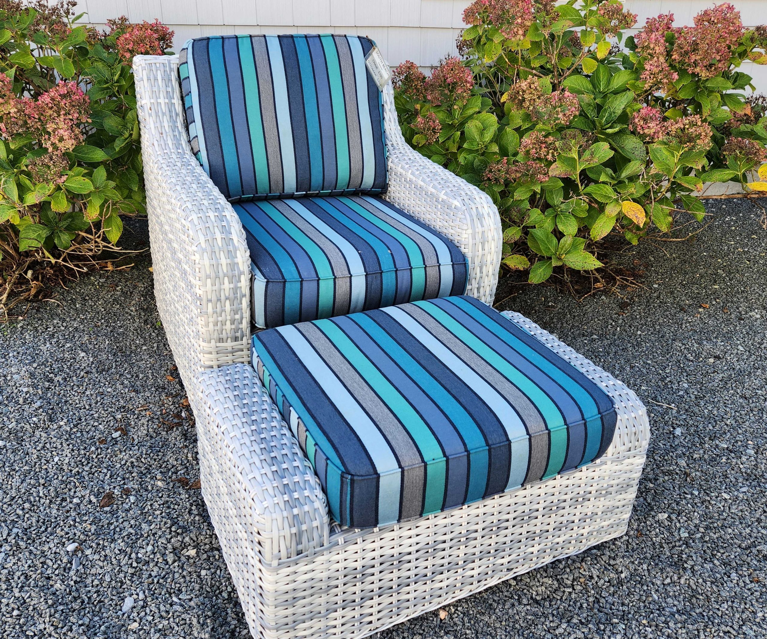 South Beach Collection Chair and Ottoman