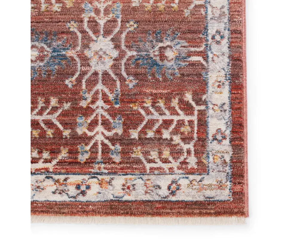 Thumbnail of http://a%20red%20and%20blue%20rug%20with%20an%20intricate%20design