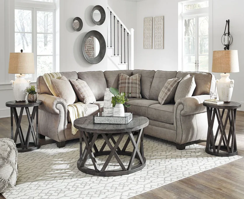 a living room filled with furniture and decor
